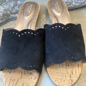 Rockport Black Slide Sandals